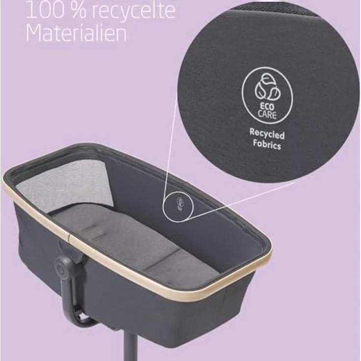 Maxi-Cosi Alba All in 1 Stubenwagen, Einfacher Wechsel zwischen Stubenwagen, Liegewagen und Hochstuhl, 100% recycelte Stoffe, 0 Monate - 3 Jahre alt (15kg), Beyond Graphite – Bild 6