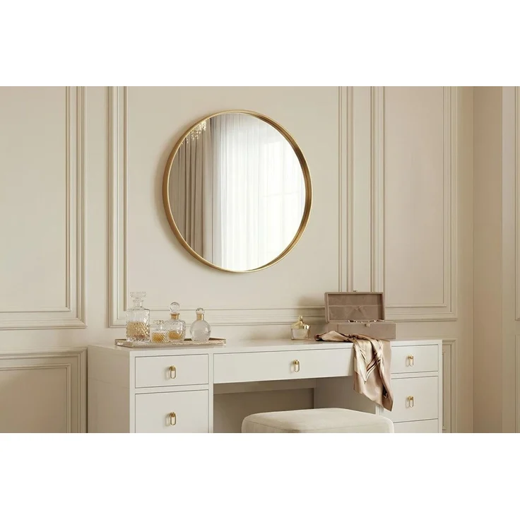 riess-ambiente Wandspiegel PORTRAIT 40cm gold – Metallrahmen, rund, Accessoire (Einzelartikel, 1-St), moderner Spiegel mit edlem Goldakzent – ideal für Flur oder Ankleide – Bild 5