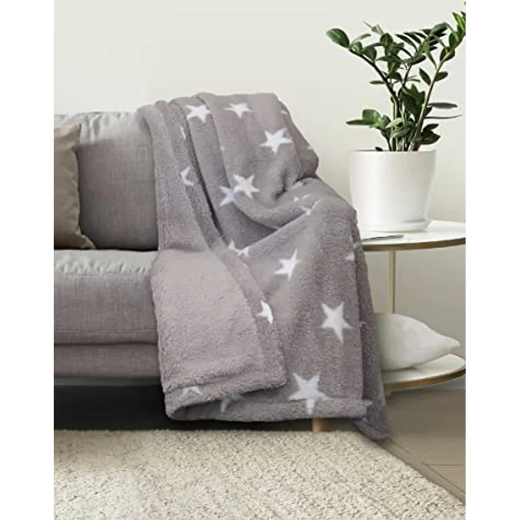 Wohndecke Lanudo® Premium Sherpa Kuscheldecke Wohndecke XL Sofadecke 150 x 200, Lanudo – Bild 2