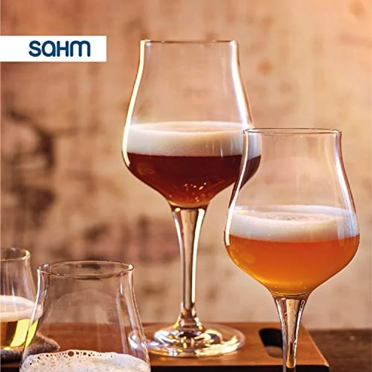 SAHM Bierglas Biergläser Set 6 STK 420ml Bier Sensorik Pokal - Bier Gläser, Edles Glas, 100% recyclebar – Bild 5