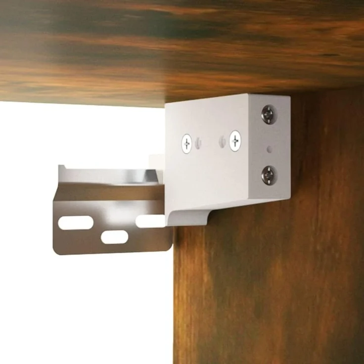 vidaXL Eck Hängeschrank, Wandschrank für Küche, Eckschrank mit viel Stauraum, Küchenschrank Schwebeschrank Küchenmöbel, Räuchereiche Holzwerkstoff – Bild 9