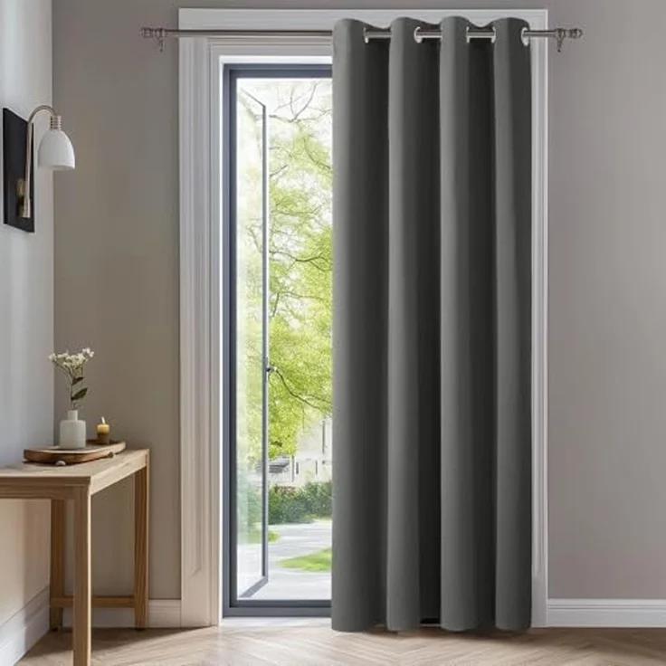Deconovo Verdunkelungsvorhang Blickdichter Vorhang mit Ösen Gardinen Wohnzimmer 1 Stück, Verdunkelung Lärmschutz Thermogardine Dicke Vorhänge Kälteschutz – Bild 1