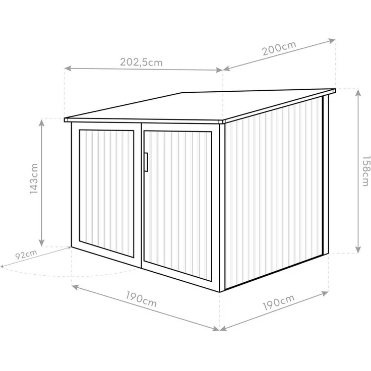 Westmann Fahrradgarage Gartenbox | Anthrazit | – Bild 7