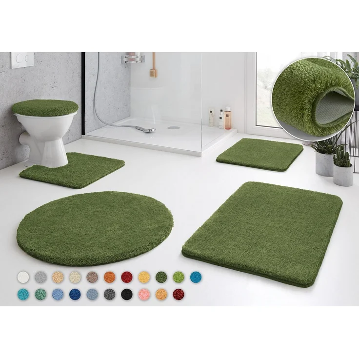 Kleine Wolke Badematte RELAX, Höhe 30 mm, rutschhemmend beschichtet, fußbodenheizungsgeeignet, Polyacryl, rechteckig, Badteppich, Uni Farben, rechteckig, rund & als Set erhältlich – Bild 5
