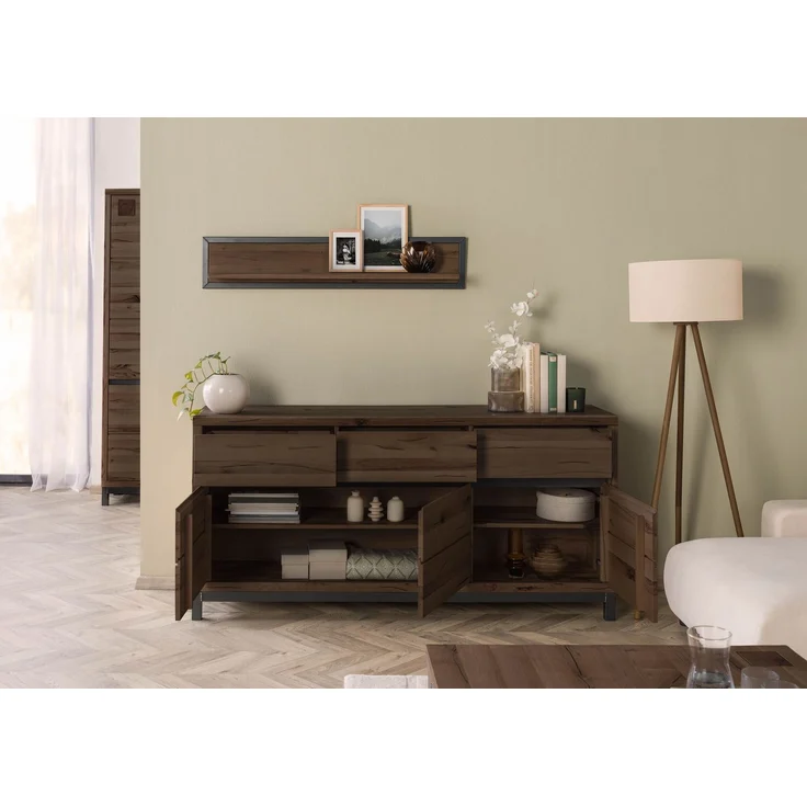 Sideboard Kernbuche 175x45x85 tabacco braun geölt VILLANDERS #208 – Bild 4