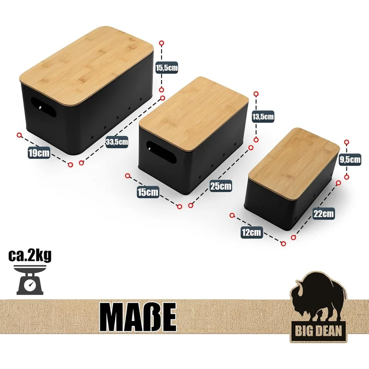 BigDean Kartoffelkiste 3er Set Kartoffel Aufbewahrungsbox für Kartoffel, Zwiebel & Knoblauch (Set, 6 St, Gemüseboxen), Stapelbar, Robuster Verzinkter Stahl, Belüftet, Rutschfest – Bild 3