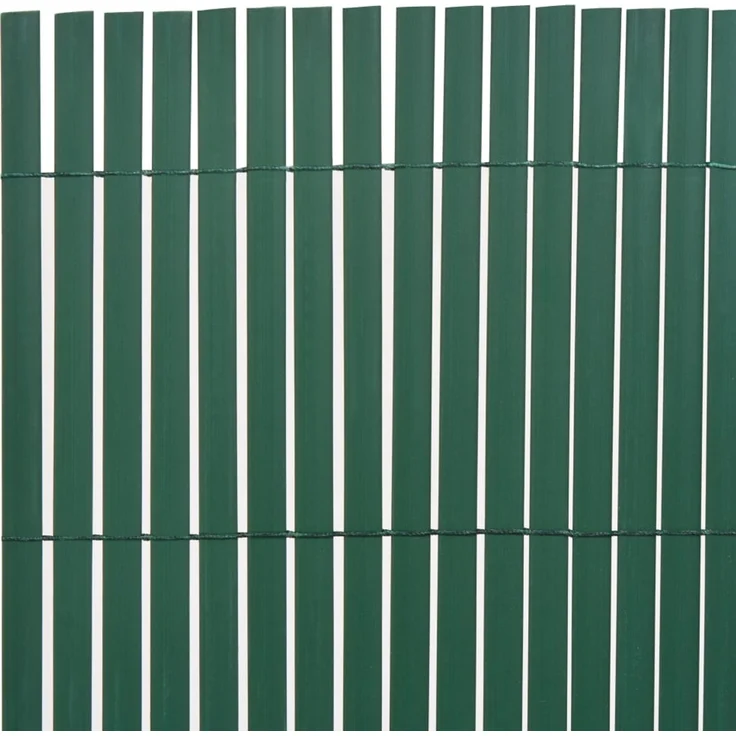 vidaXL Gartenzaun Doppelseitig PVC 90x300 cm Grün 43623 – Bild 3