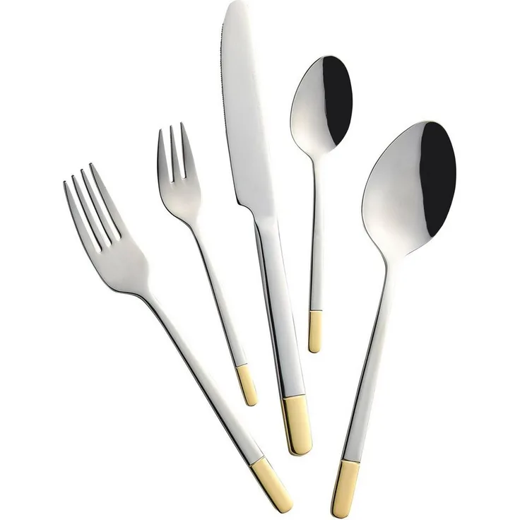 Mulex Besteck-Set Oceanside (60-tlg), 12 Personen, Edelstahl 18/0, dekorvergoldet