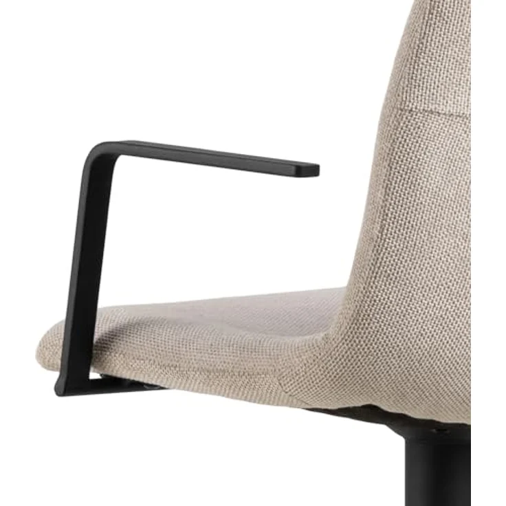 MID.YOU Barhocker, schwarz-beige, Textil, FSC Mix, 50x114x53 cm, Esszimmermöbel – Bild 5