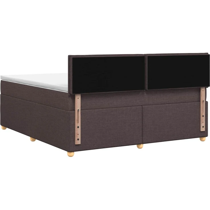 vidaXL Boxspringbett mit Matratze Dunkelbraun 140 x 200 cm Stoff 3452432 – Bild 9