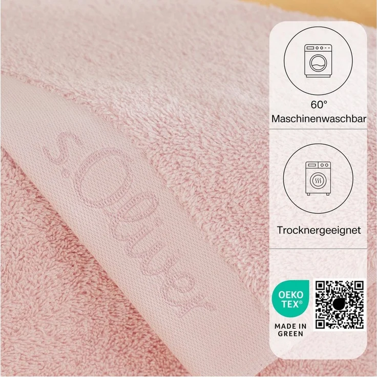 s.Oliver Handtuch, Walkfrottier (1-St), besonders weich und saugfähig, Rosa, 30x50 cm – Bild 3