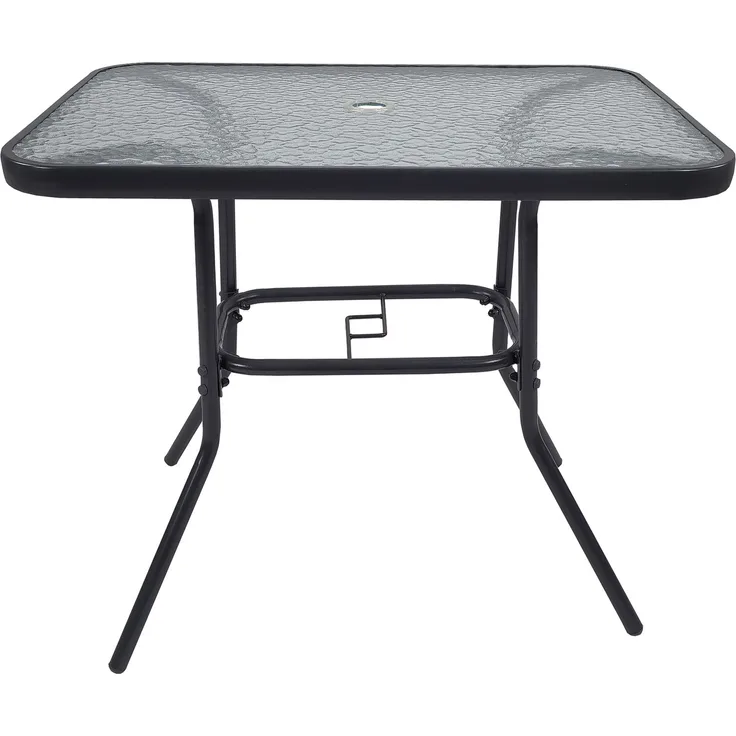 VCM Gartentisch Garlos 917592 Klarglas H. 70 x B. 80 x T. 55 cm