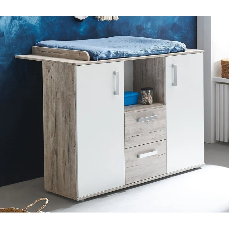 arthur berndt Babyzimmer-Komplettset Bente, (Set, 3-tlg, Kinderbett, Schrank, Wickelkommode), Made in Germany, mit Kinderbett, Schrank und Wickelkommode – Bild 2