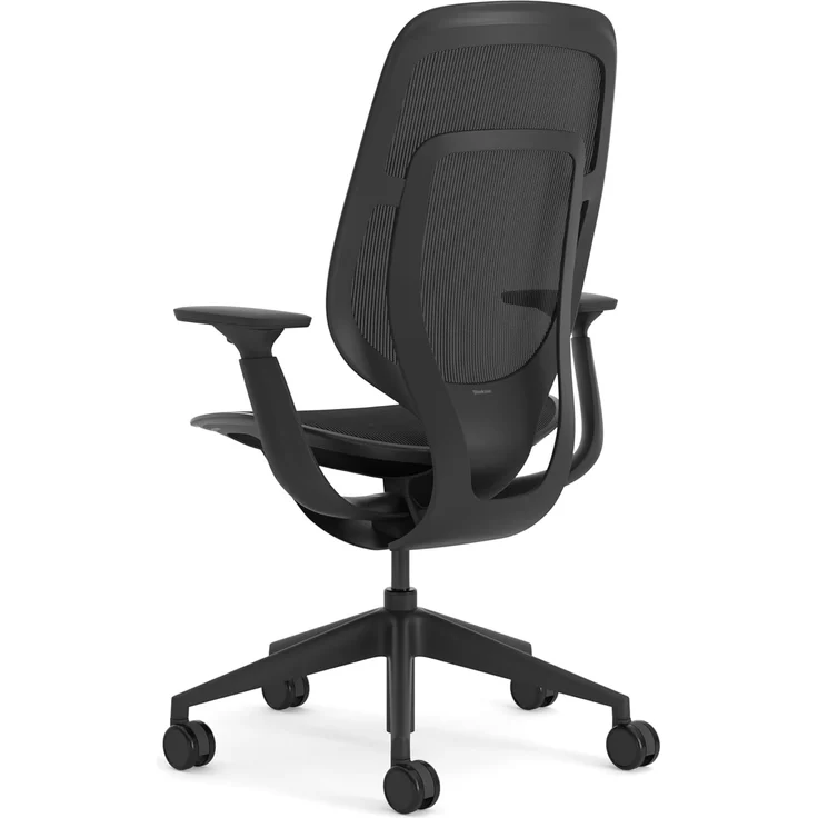Karman Steelcase Ergonomischer Bürostuhl, höhenverstellbarer Stuhl mit Schwarz Bezug, 64.5 x 68 x 103 – Bild 3