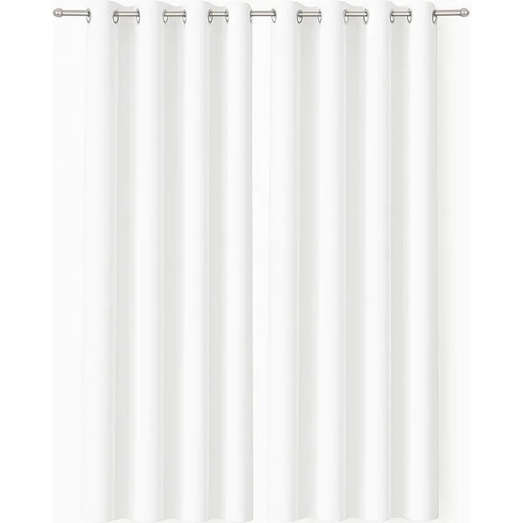 Gardine mit Ösen *** x *** cm ( Breite x Länge ) in ***, blickdichter Vorhang, Ösenvorhang in vielen Variationen 140x245 cm Weiß