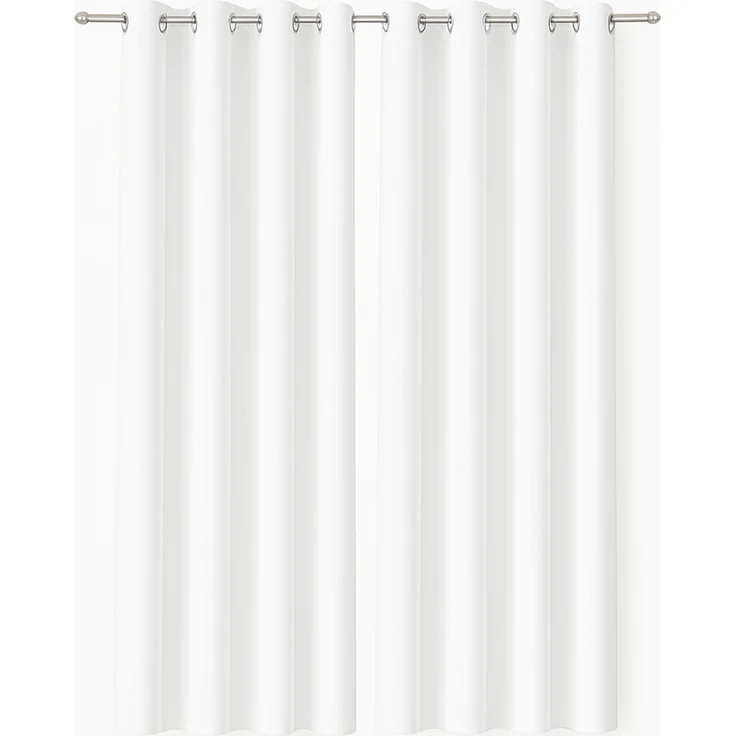 Gardine mit Ösen *** x *** cm ( Breite x Länge ) in ***, blickdichter Vorhang, Ösenvorhang in vielen Variationen 140x245 cm Weiß – Bild 1
