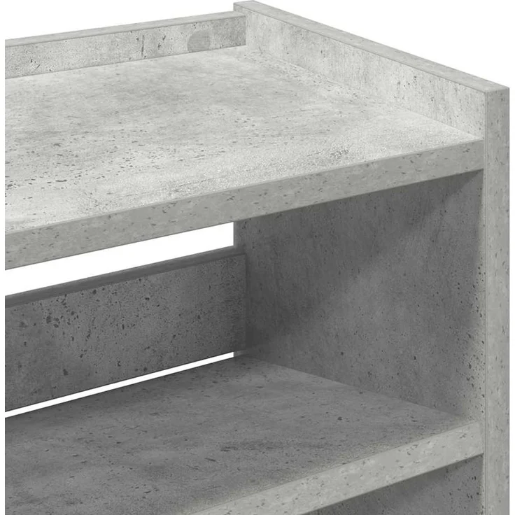 vidaXL Schuhregal Betongrau 60x25x62 cm Holzwerkstoff 859890 – Bild 6