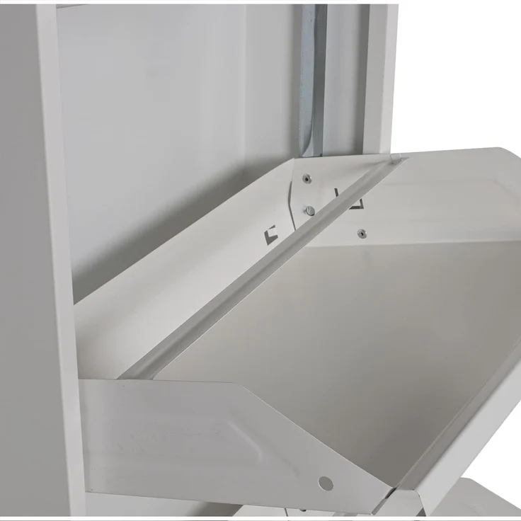 DRW Schuhregal aus Metall mit 3 Klapptüren, 50 x 15 x 103 cm – Bild 7