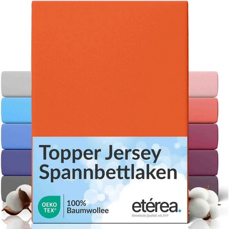 etérea Himmlische Qualität Spannbettlaken etérea Comfort Jersey Topper Spannbettlaken, Jersey, Gummizug: rundum, (1 Stück) – Bild 1