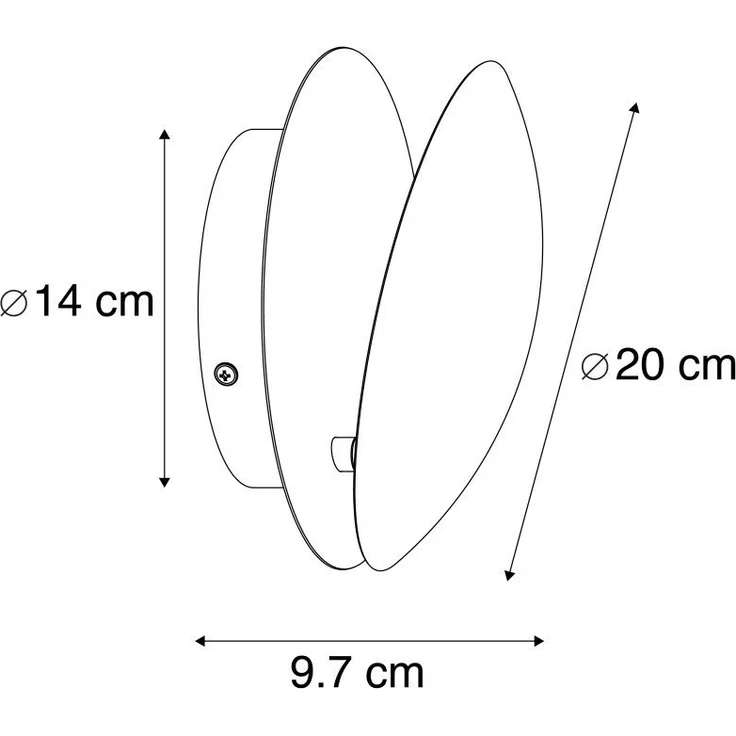 Qazqa Wandleuchte Sunrise, ohne Leuchtmittel, G9, Gold/Messing, Modern, Stahl, 1-flammig – Bild 2