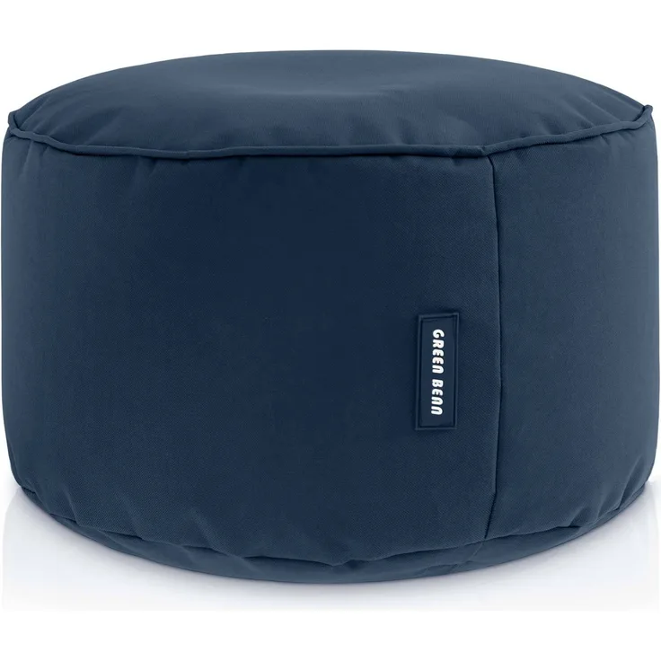 Green Bean® Sitzsack-Hocker 45x25cm mit EPS-Perlen Füllung - Sitz-Pouf für Sitzsäcke - Sitzhocker für Kinder und Erwachsene - Dunkelblau