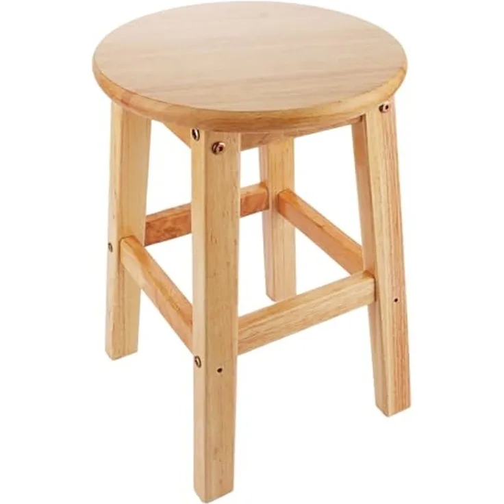 ASelected 45 cm Hocker Holz, Holzhocker, Gästehocker Für Das Wohnzimmer Korridor Höhe (Rund)