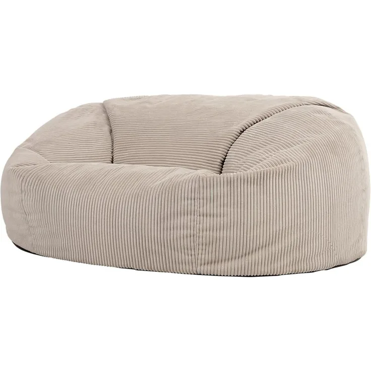 icon 'Soul' Riesensitzsack Flauschig, XXL, mit Füllung, Cord Beige, 160x140 cm