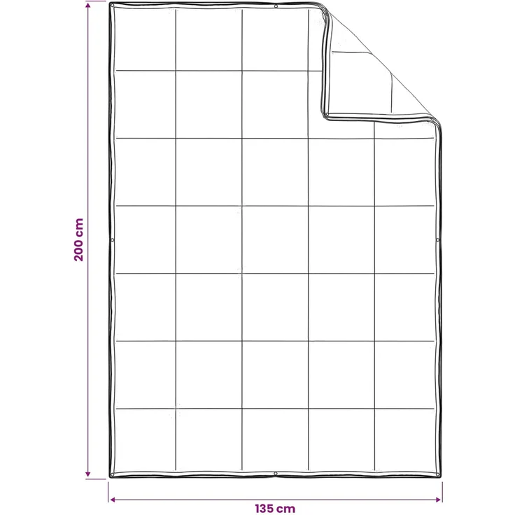 vidaXL Bettwäsche-Set Weiß 135x200 cm Baumwolle, Bambus, Polyester 3431508 – Bild 8
