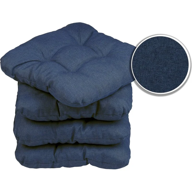 sunnypillow Stuhlkissen 4er Set Stuhlkissen 45x45 cm Bequeme 8cm, Polsterauflage Auflage für Stühle / Bänke – Bild 4