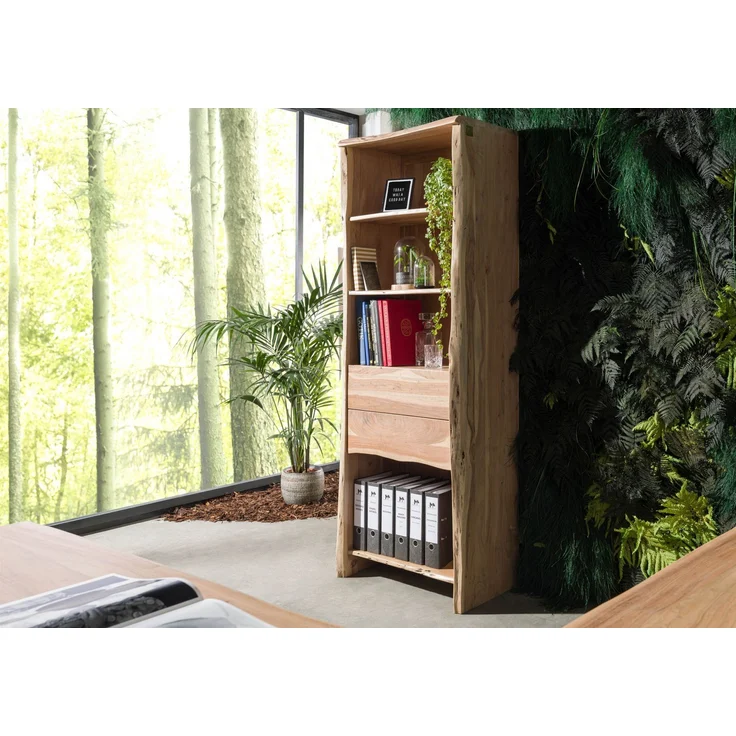 Regal Akazie 71x45x204 natur lackiert PURE ACACIA #111 – Bild 9