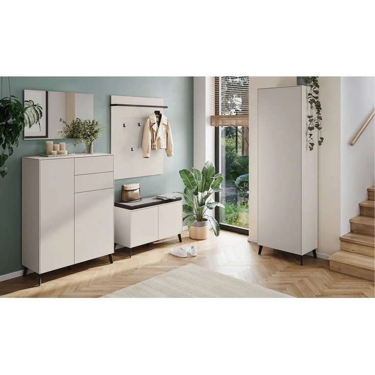 Schuhbank Luna / GW-Lomena, Holzwerkstoff, Grau, 92 x 48 x 41 cm – Bild 6