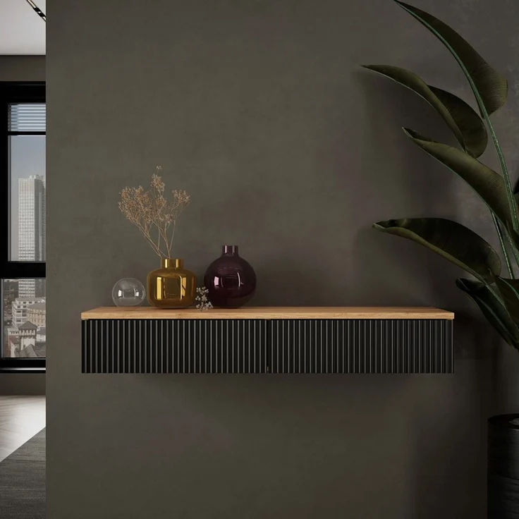 Planetmöbel Garderoben-Set AMYRA, (mit Schublade), Wand-Konsole für Garderobe, Flur und Schminktisch – Bild 5