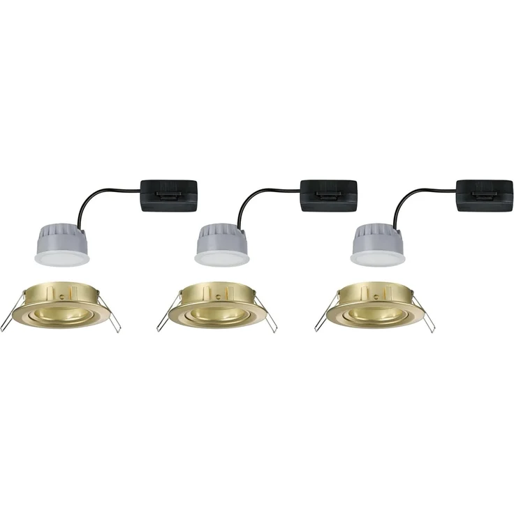 Paulmann 92406 Einbauleuchte LED Nova Coin 3er-Set schwenkbar 84mm gold 3-Step-Dim – Bild 8