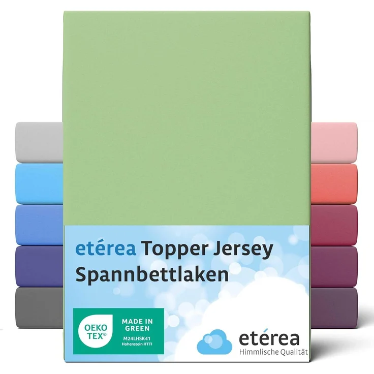etérea Himmlische Qualität Spannbettlaken etérea Comfort Jersey Topper Spannbettlaken, Jersey, Gummizug: rundum, (1 Stück) – Bild 1