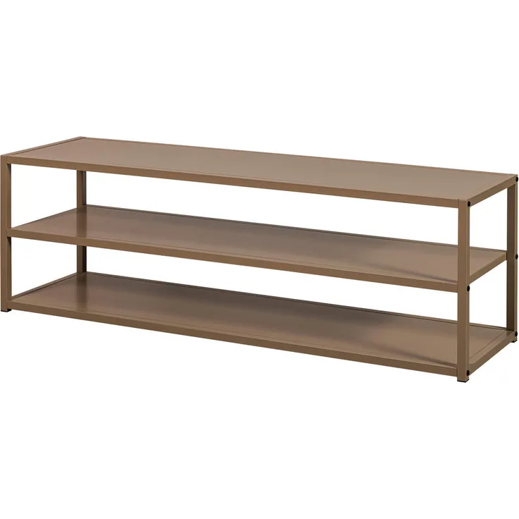 Livetastic Lowboard Teun, Braun, Metall, 3 Fächer, 120x40x35 cm, stehend