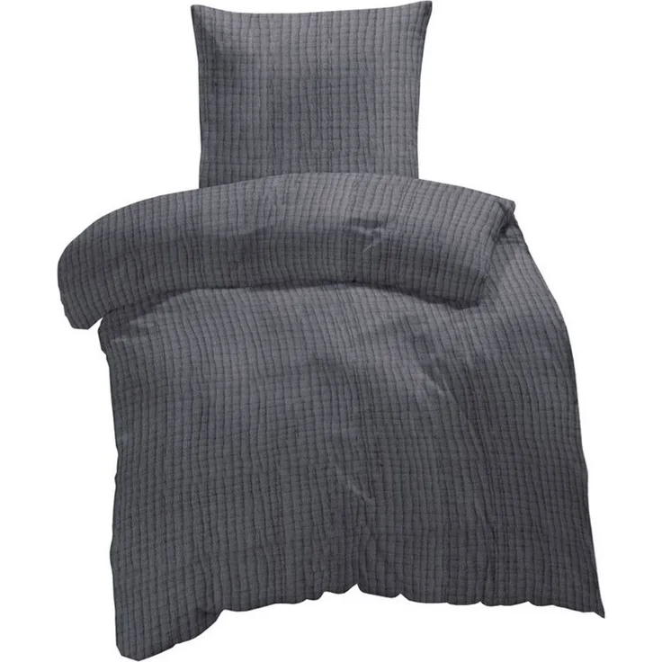 One Home Bettwäsche Musselin Malou, Musselin, 2 teilig, Komfort, weiche Baumwolle für Sommer und Winter geeignet