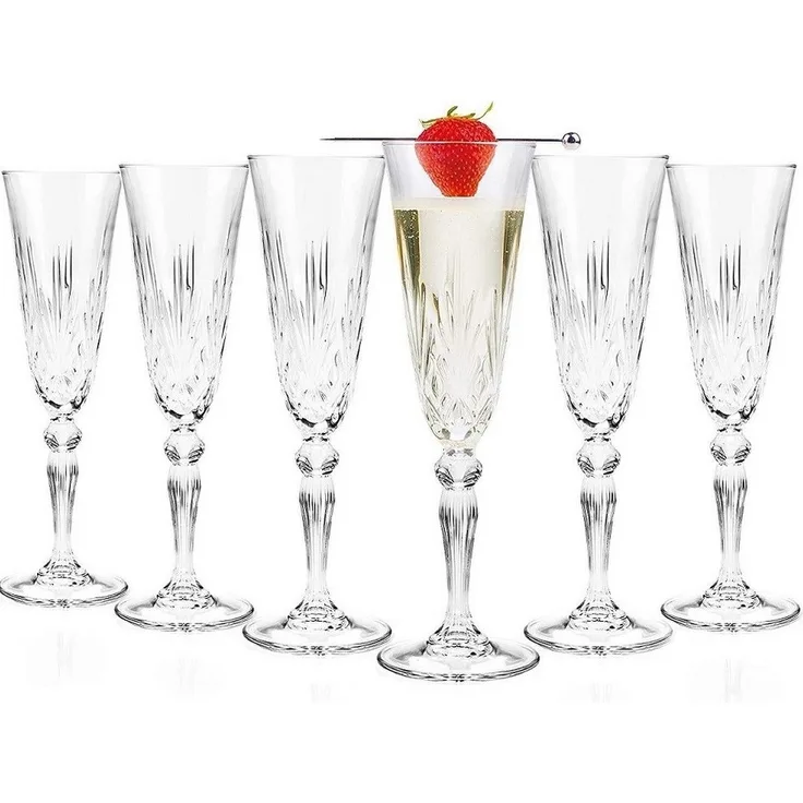 RCR Sektglas RCR Melodia Champagner 6er set, Kristallglas