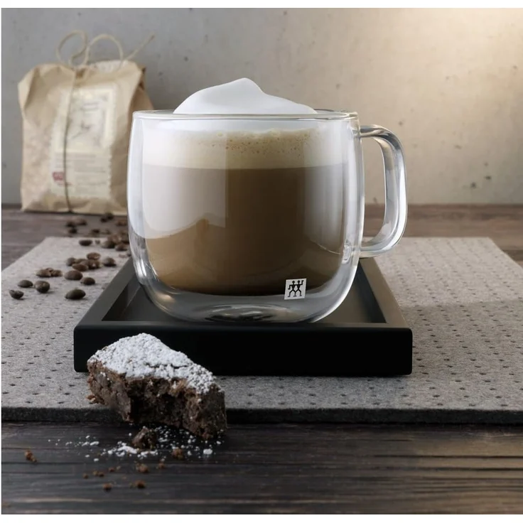 Cappuccinotasse ZWILLING Sorrento Plus Cappuccinoglasset, 450 ml / 2-tlg hochwertiges Borosilikatglas, 2-tlg, Borosilikatglas – Bild 2