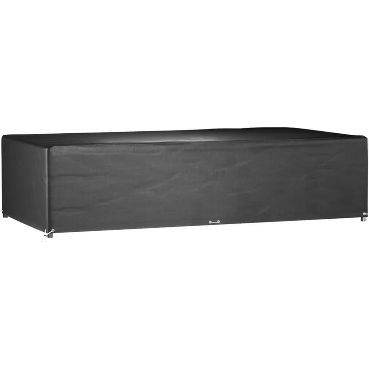 vidaXL Gartenmöbel-Abdeckung mit 12 Ösen, Polyethylen schwarz, 160 x 315 x 75 cm