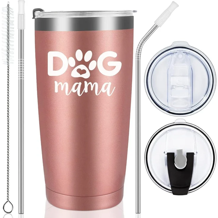 Livole Muttertagsgeschenke 20oz Edelstahl Hund Mama Kaffeebecher – Bild 8