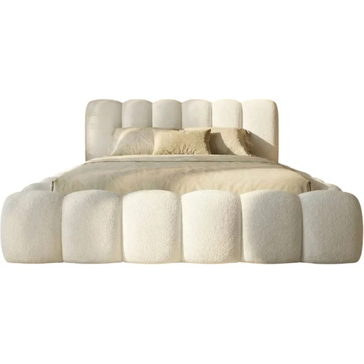 thematys Polsterbett CLOUD mit Bettkasten, 180x200cm, Bezug: Davis, Farbe: Weiß, Mit 28cm Wende-Taschenfederkern 7-Zonen-H3/H4 mittelfest/hart – Bild 5
