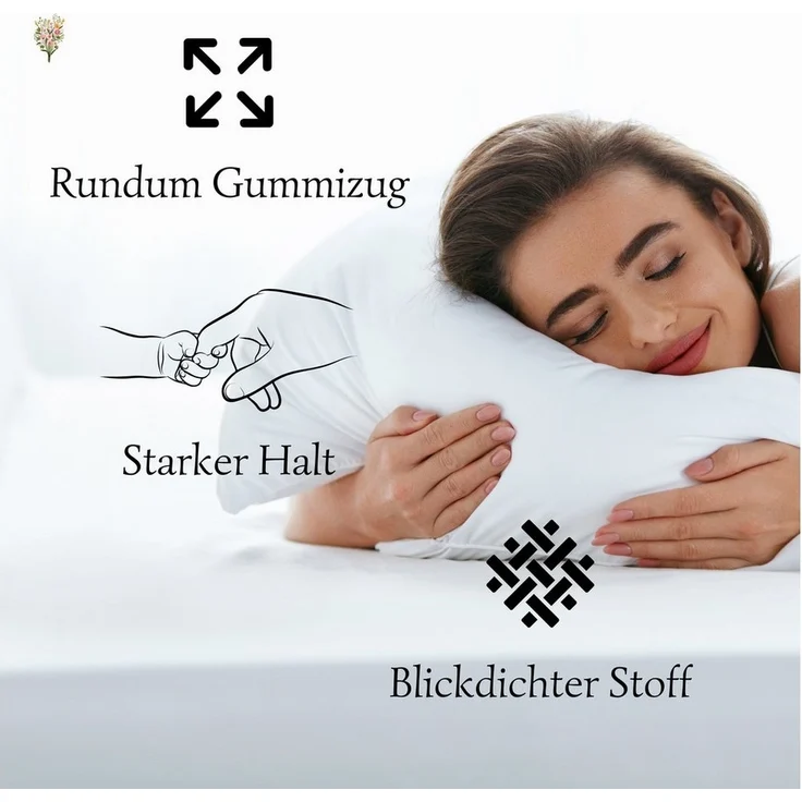Strauss Home Spannbettlaken Premium RUND 220x220 bis 25cm 100% Baumwolle 150GSM Jersey, Gummizug: Rundumgummizug, 150GSM – Bild 2