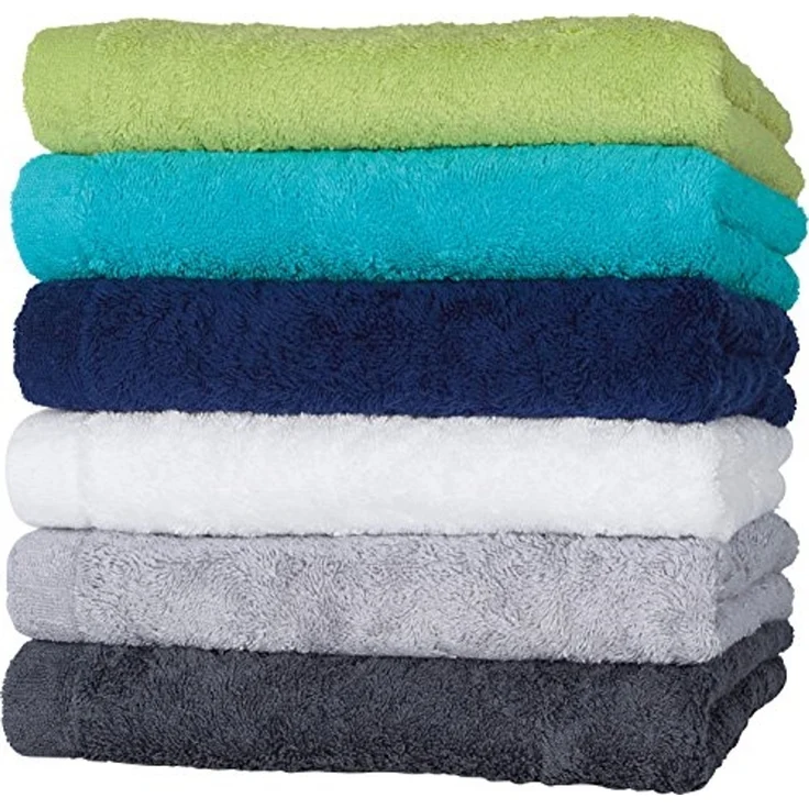 CAWÖ Handtuch - Lifestyle, Walkfrottier, Baumwolle, einfarbig Türkis 50x100cm – Bild 2