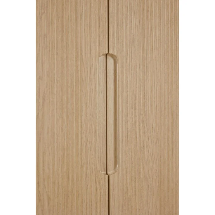 PAIDI Kleiderschrank JONTE in Beige & Eichefarben mit gerillten Türen, verschiedene Größen (B/H/T ca. 95-141/164-207/40-56cm, mit 2 oder 3 Türen + Tiny-Variante) stabiler Drehtürenschrank mit Massivholz-Füßen, Soft-Close-Funktion – Bild 4
