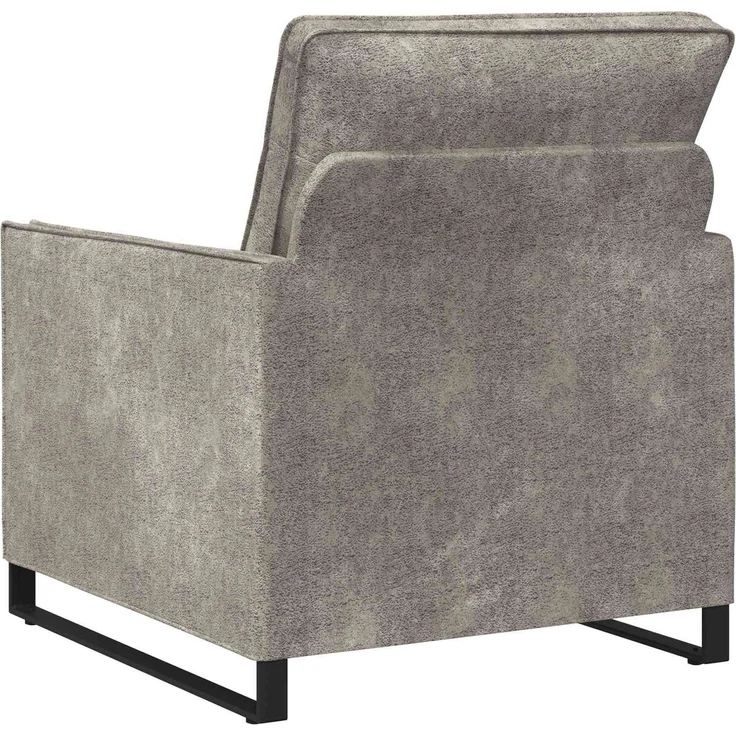 vidaXL Einzelsofa Hellgrau 70 x 81 x 82 cm Kunstwildleder 42040988 – Bild 4