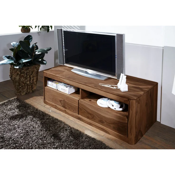TV-Board Sheesham 128x50x49 smoked cherry gebeizt TORONTO #107 – Bild 2