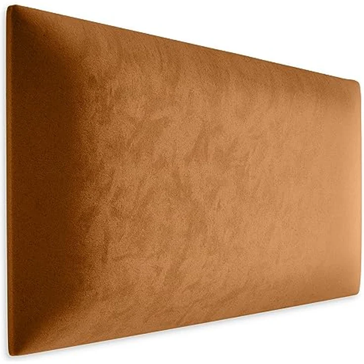 Muralo Samt Wandkissen Stoff Polsterpaneel Schlafzimmer Wohnzimmer Bett Wandpolster Bettkopfteil Lendekissen Modern Luxus Gepolstert Polster Paneel (Honiggelb, 50x40 cm) – Bild 2