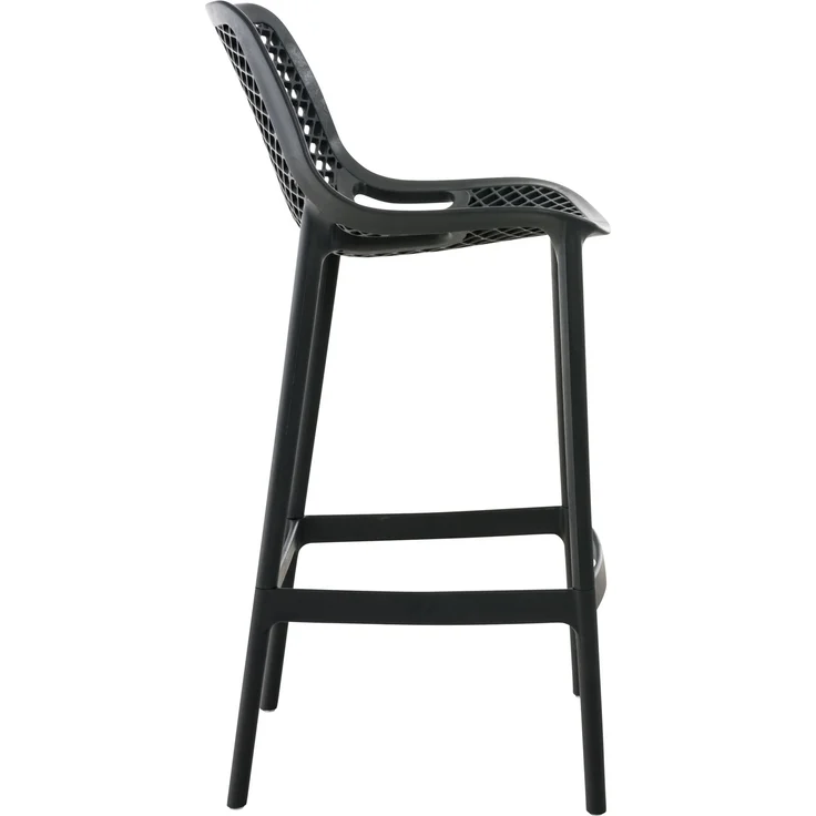 DELUKE® Barhocker modern Dunkelgrau LORL - Kunststoff, 105x45x53cm Barhocker mit Lehne Tresenhocker Barstuhl Küchenhocker Thekenhocker hoher Stuhl – Bild 3