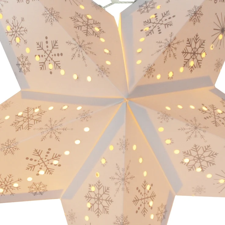 LED Weihnachtsstern, Papier , weiß, 60 cm, X-MAS – Bild 9