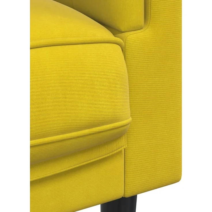vidaXL Sessel mit Kissen Gelb Samt 372628 – Bild 6